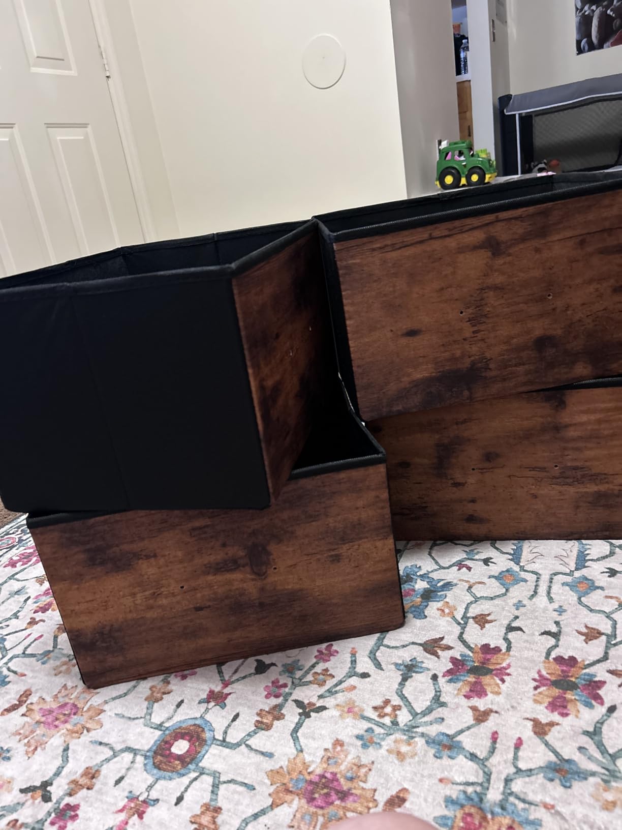WLIVE Nightstand, 2 Drawer Dresser for Bedroom, Small Dresser with 2 Drawers, Bedside Furniture, Night Stand, End Table with Fabric Bins for Bedroom, Closet, Entryway, College Dorm, Dark Grey customer photo 2