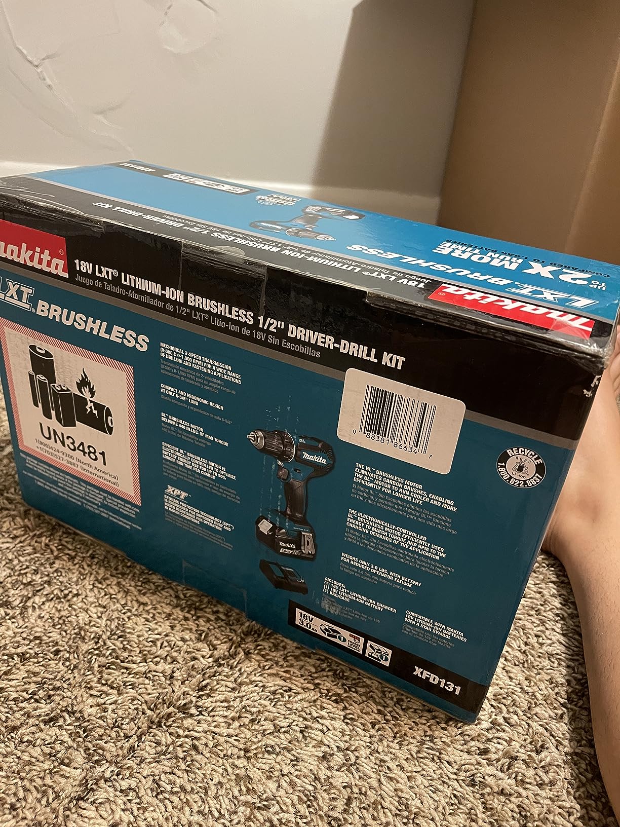 Makita XFD131 18V LXT Lithium-Ion Brushless Cordless 1/2 Inch Driver-Drill Kit (3.0Ah) customer photo 1