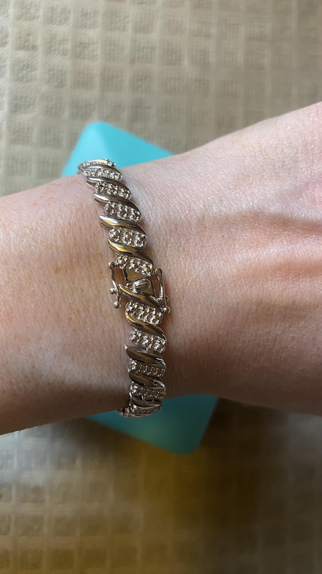 1/4 Cttw Wave Link Diamond Tennis Bracelet for Women in 925 Sterling Silver Color I-J/Clarity I2-I3 customer photo 1