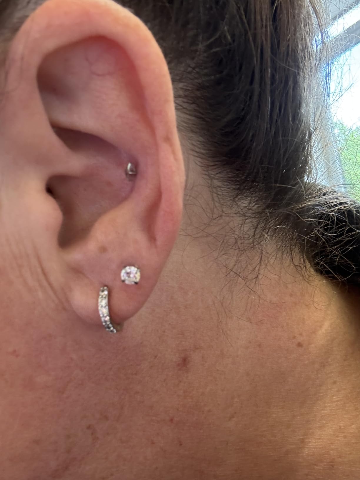PAVOI Small Gold Hoop Earrings for Women - 14K Gold Plated Huggie Earring | Hypoallergenic Earring Set - Dainty Huggie Hoops with 925 Sterling Silver Posts - Cartilage Hoop Earrings customer photo 1