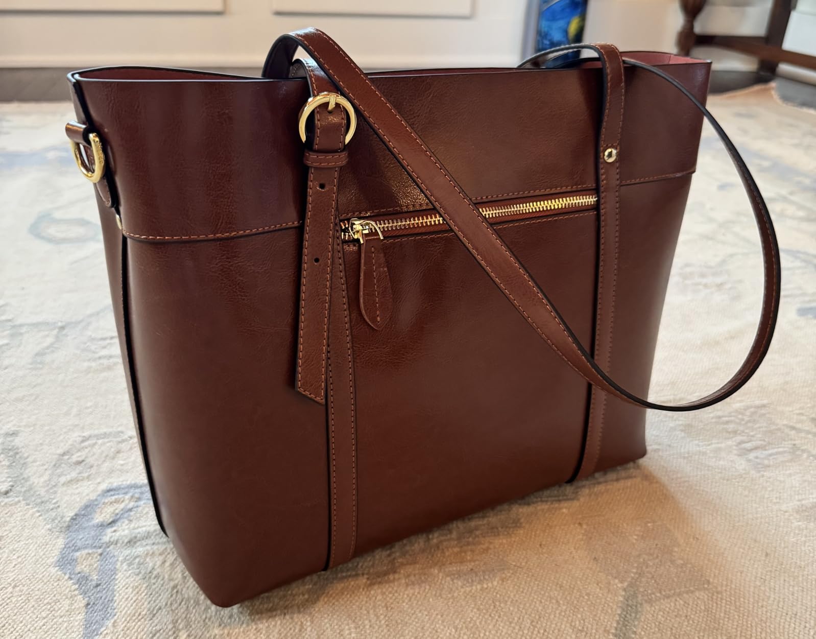 Kattee Genuine Leather Tote Bag for Women customer photo 1