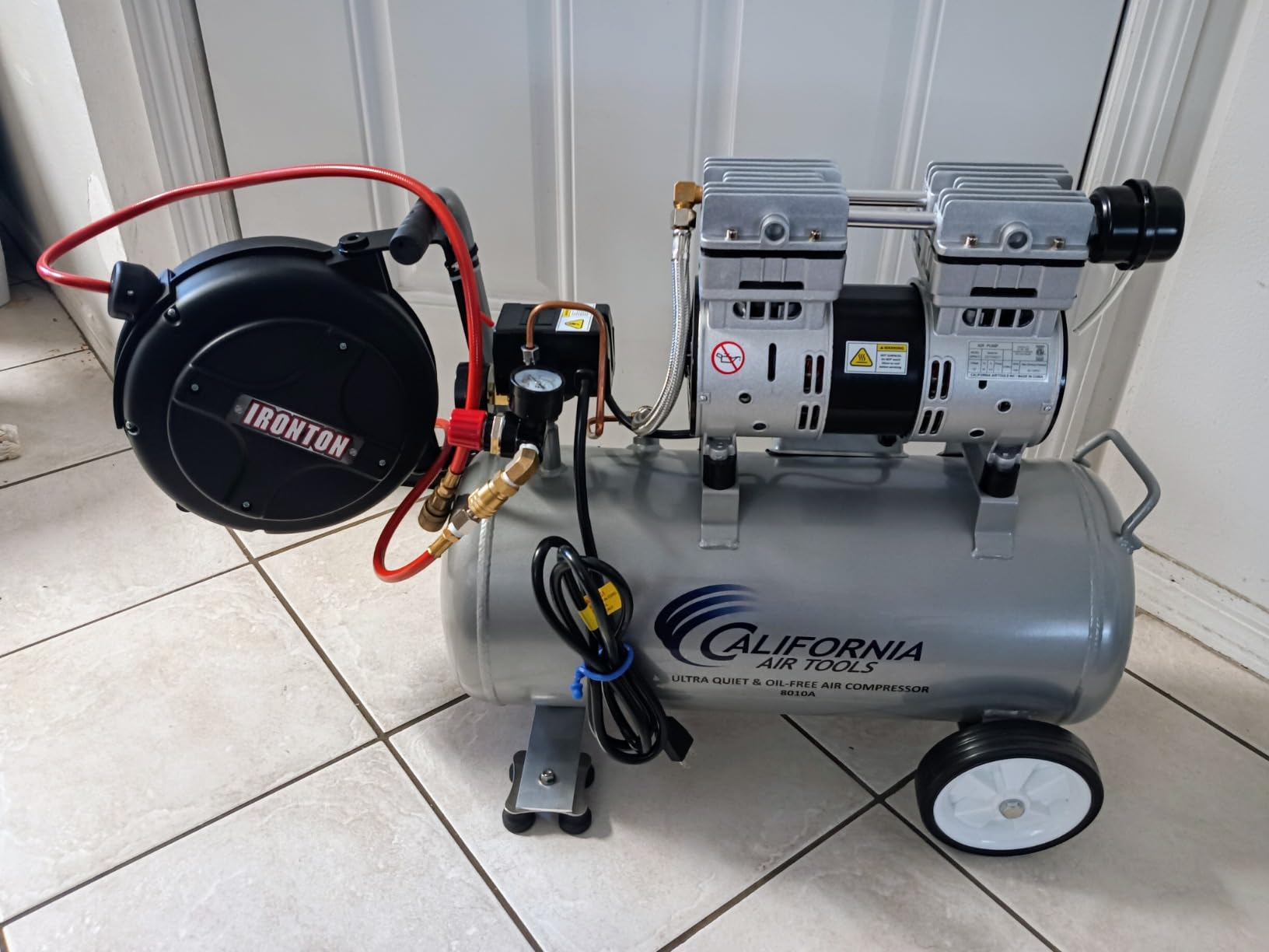 California Air Tools 8010A 1.0 HP Ultra Quiet and Oil-Free Air Compressor, 8 Gallon Aluminum Tank, 60 dBA Noise Level customer photo 2