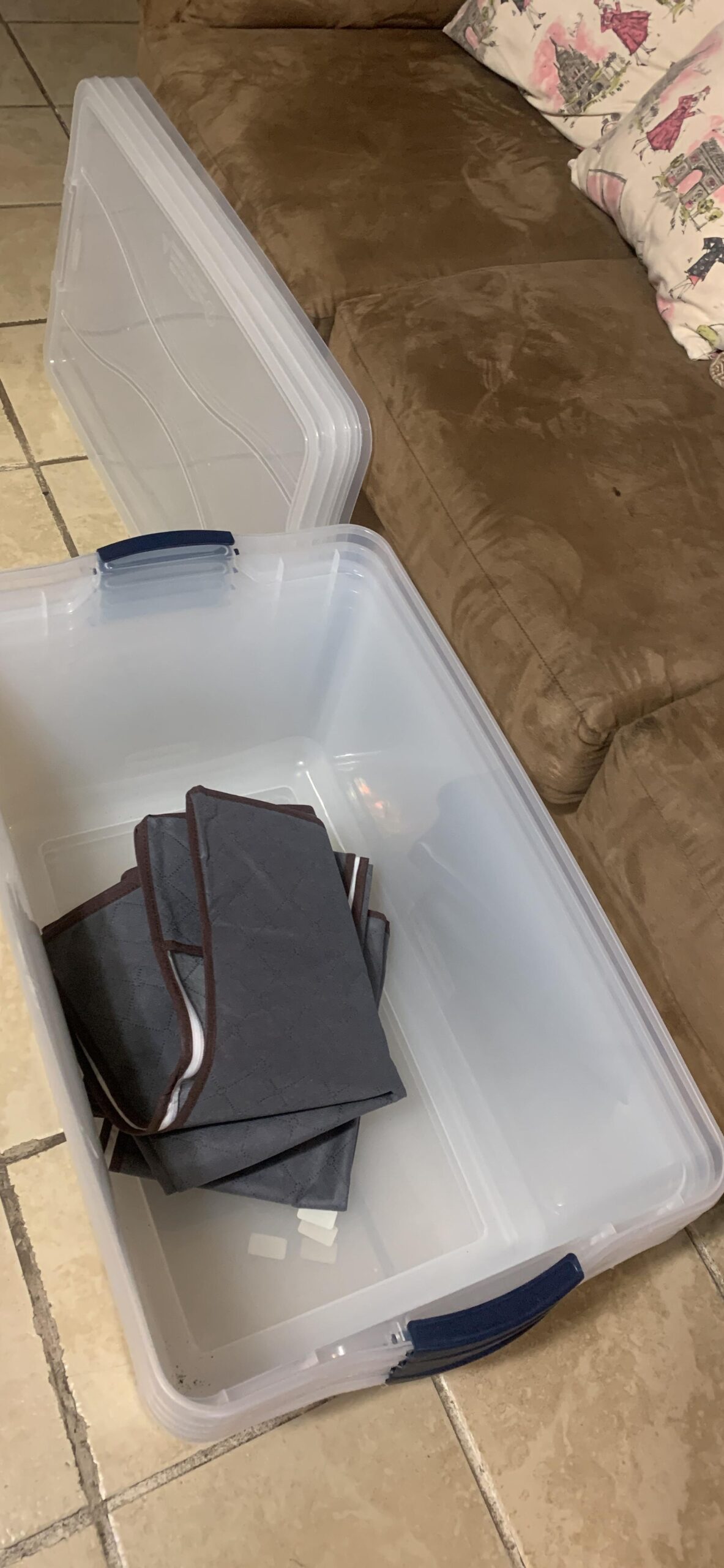 Rubbermaid Cleverstore 95 Qt Clear Storage Bins with Lids, 4-Pack, Stackable, BPA-Free, Made in USA customer photo 2
