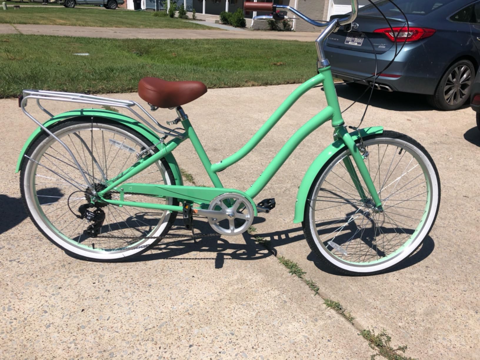sixthreezero EVRYjourney Women's Steel Beach Cruiser Bike, Hybrid Bicycle, Step Through Frame with Rear Rack and Fenders, 26-Inch Wheels, Multiple Speed Options and Colors customer photo 2