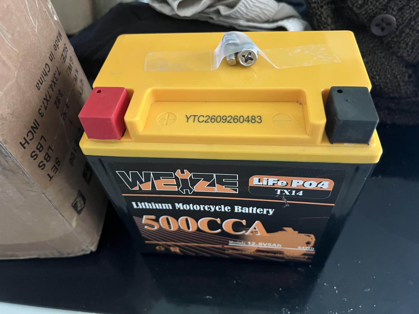 Weize YTX12-BS Motorcycle Battery High Performance - Maintenance Free - Sealed YTX12 BS AGM Rechargeable ATV Batteries compatible with Honda Kawasaki Suzuki customer photo 2