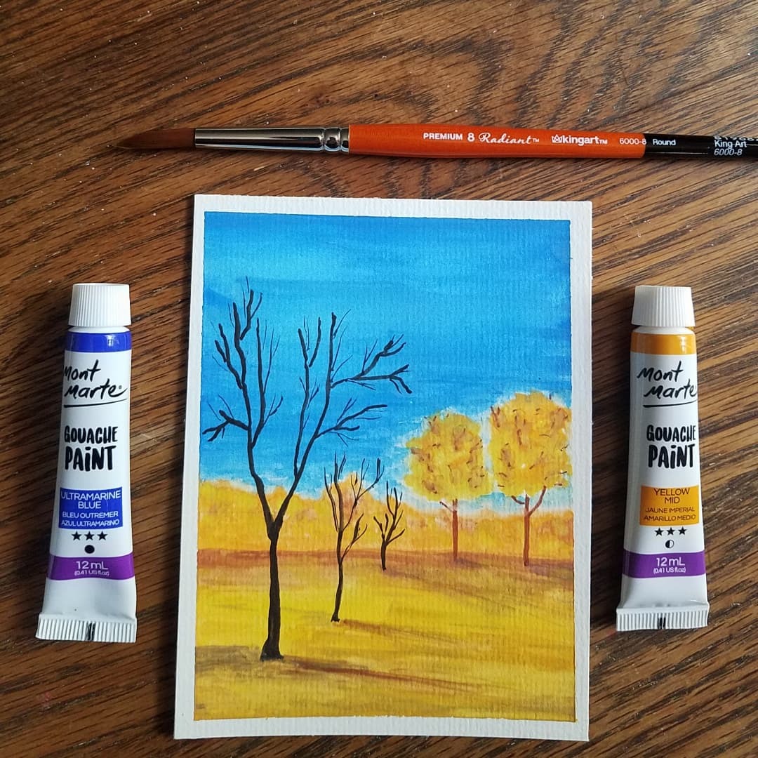 Mont Marte Signature Gouache Paint, 12 x 0.4oz (12ml), Semi-Matte Finish, 12 Colors, Suitable for use with Canvas, Watercolor Paper, Watercolor Paints and Mixed Media customer photo 1