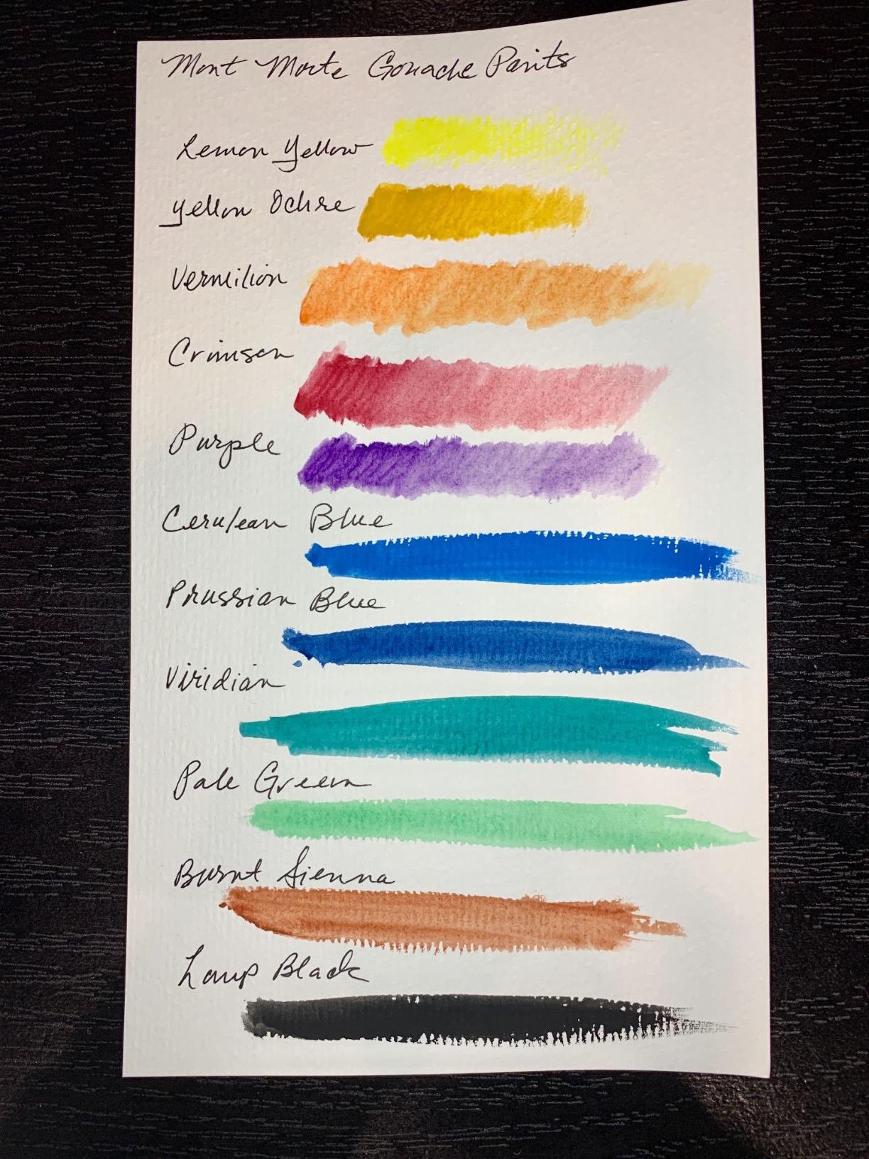 Mont Marte Signature Gouache Paint, 12 x 0.4oz (12ml), Semi-Matte Finish, 12 Colors, Suitable for use with Canvas, Watercolor Paper, Watercolor Paints and Mixed Media customer photo 2