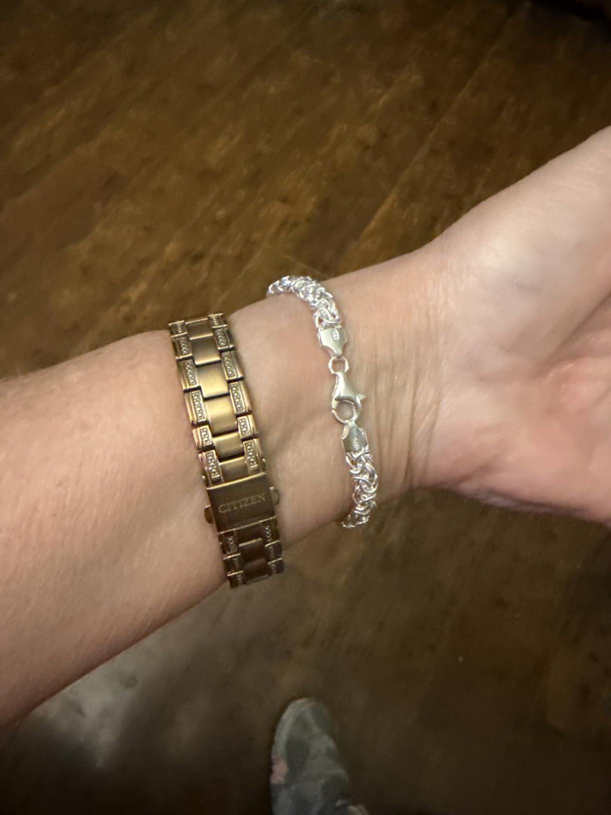 Miabella Italian 925 Sterling Silver Byzantine Bracelet for Women, Handmade in Italy customer photo 2