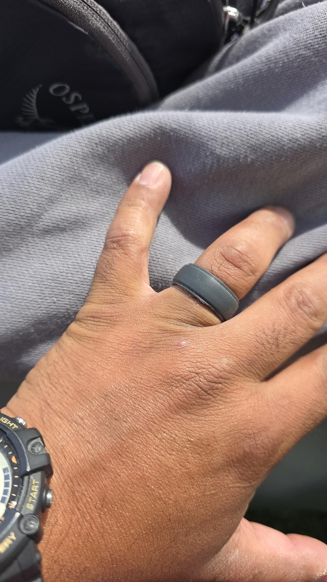 ThunderFit Men's Silicone Rings 10mm Wide 2.5mm Thick Rubber Bands, Breathable, Variety Multipack customer photo 2