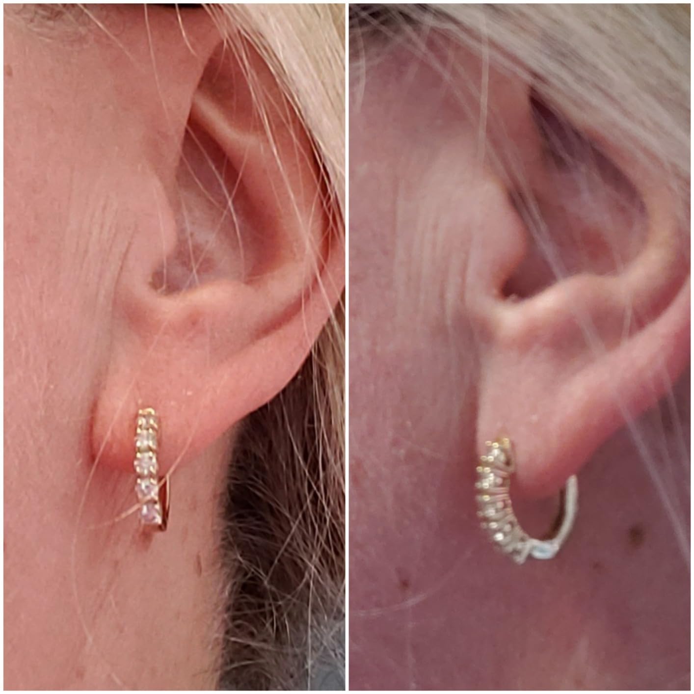 1 to 5 Carat Huggies Hoop Natural Diamond Earrings Value Collection customer photo 1