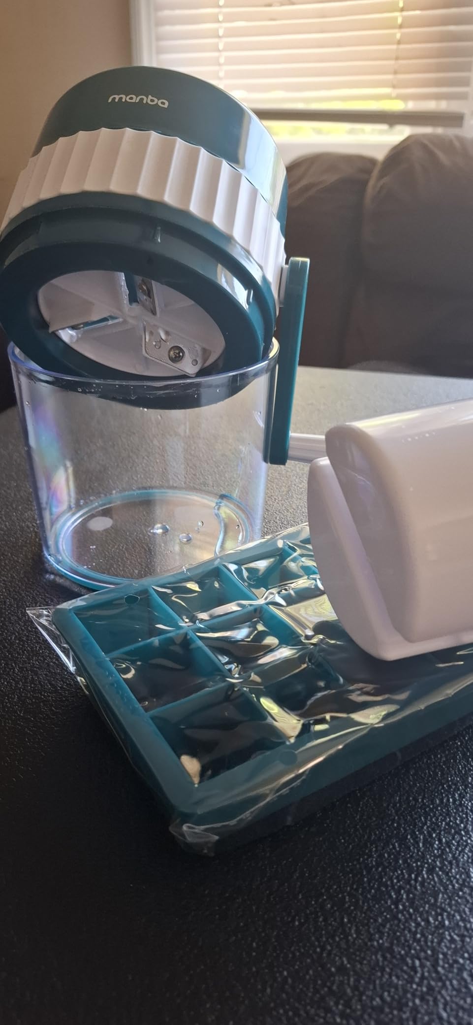 MANBA Ice Shaver and Snow Cone Machine - Premium Portable Ice Crusher and Shaved Ice Machine with Free Ice Cube Trays - BPA Free customer photo 1