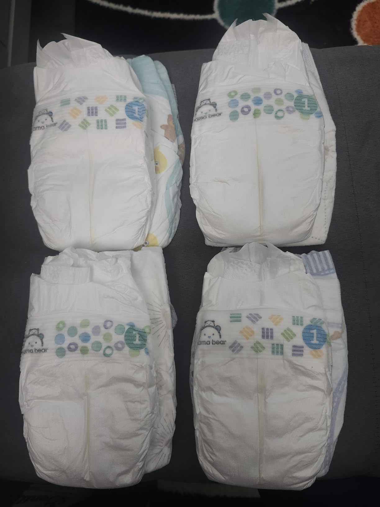 Amazon Brand - Mama Bear Gentle Touch Diapers, Hypoallergenic, Leakage Protection, Size 1, 50 Count customer photo 2