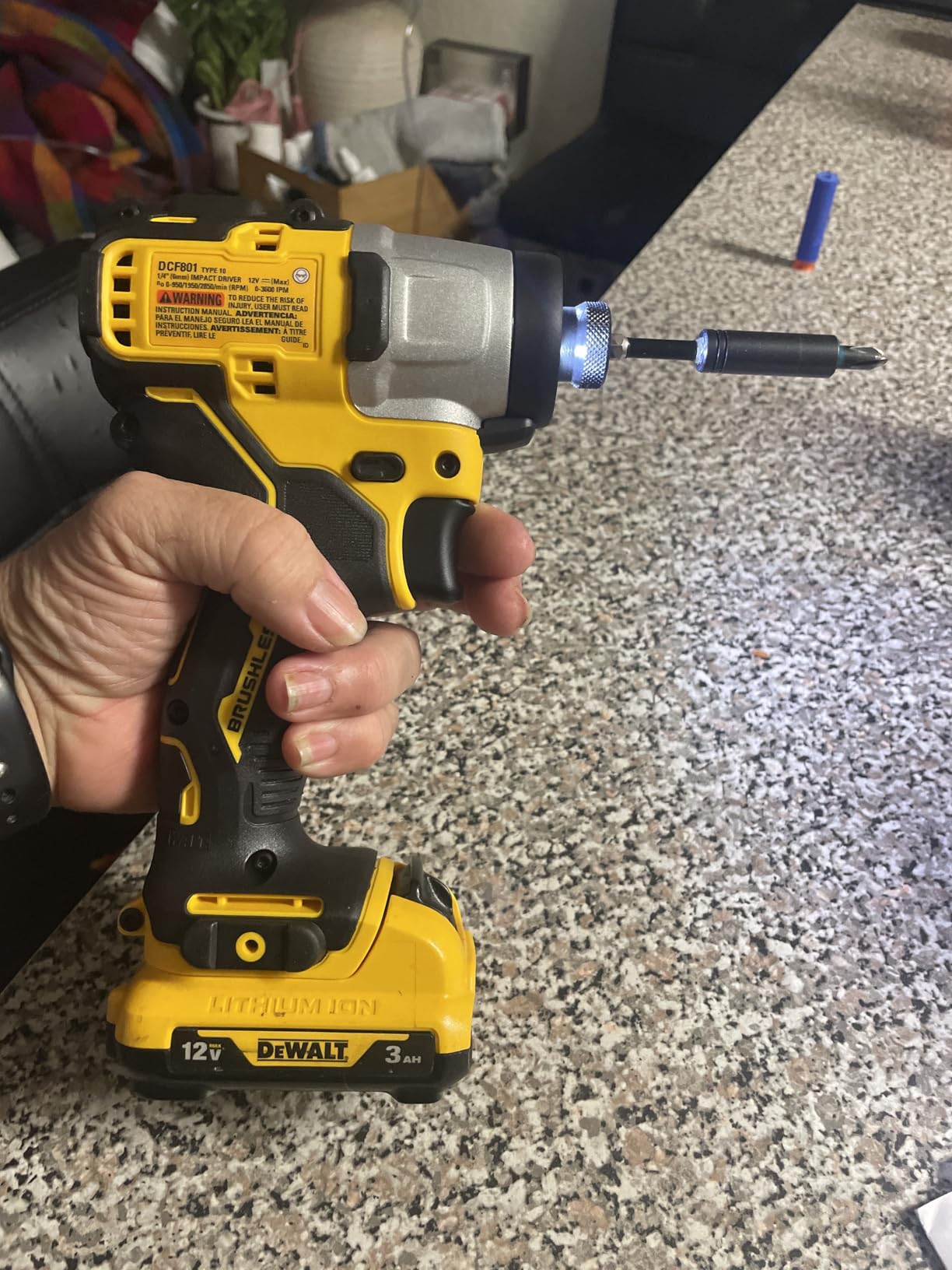 XTREME 12V MAX* Impact Driver, Cordless, 1/4-Inch, Tool Only (DCF801B) customer photo 1