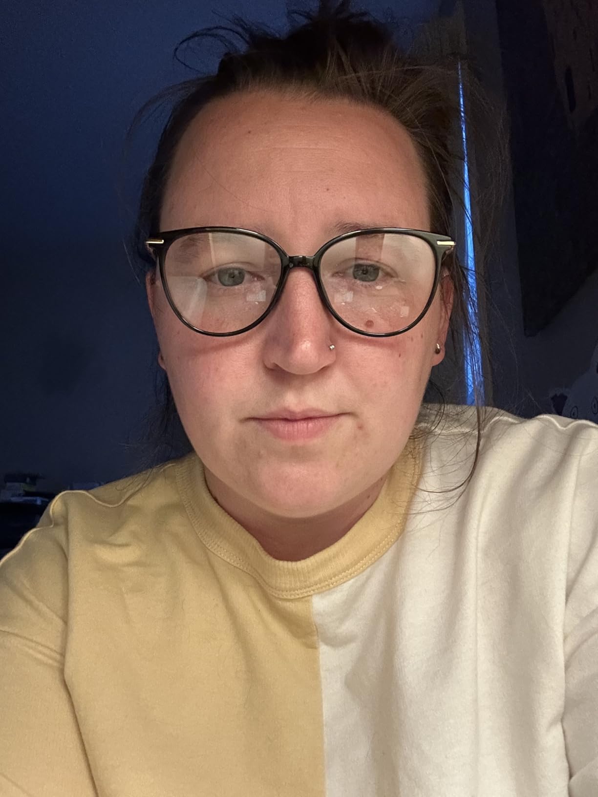 Gaoye Round Blue Light Blocking Glasses | UV400 Protection, Round TR90 Frames, Metal Arms, Matching Soft Case, Tea Leopard customer photo 2