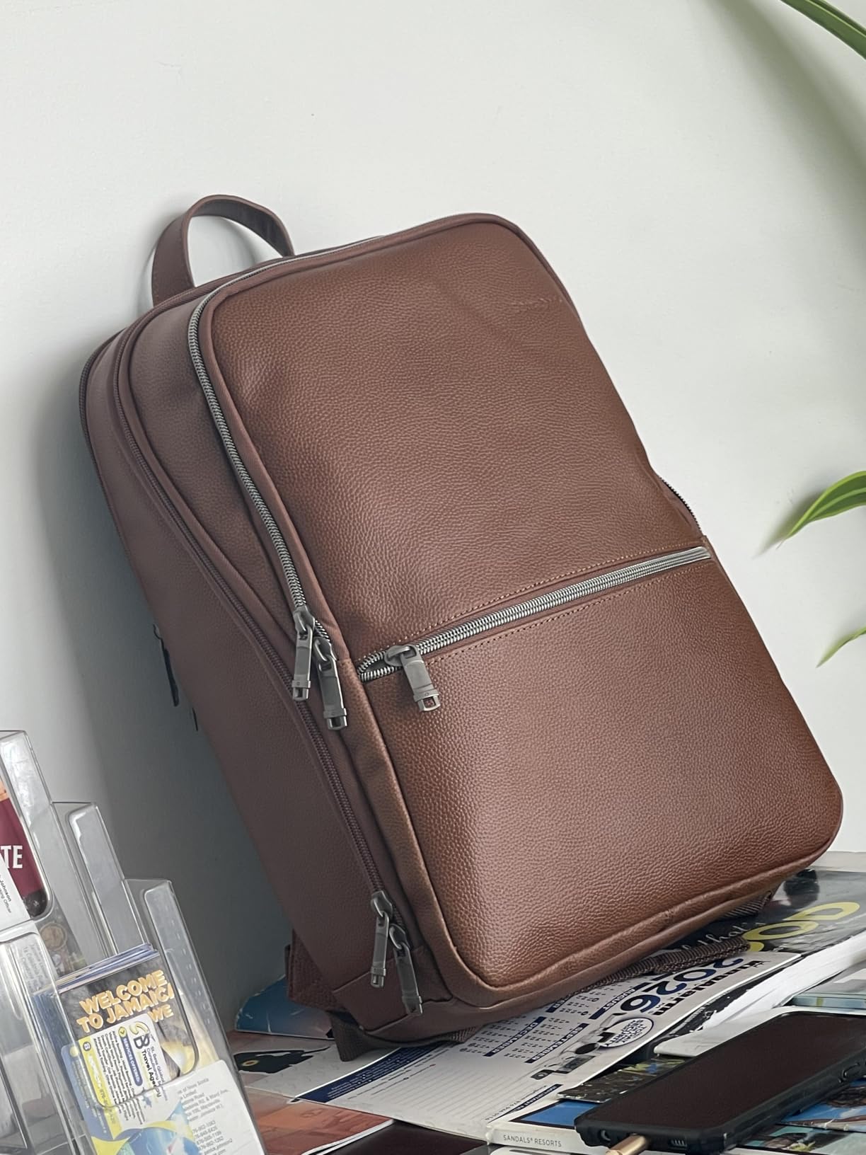 Samsonite Classic Leather Slim Backpack customer photo 1