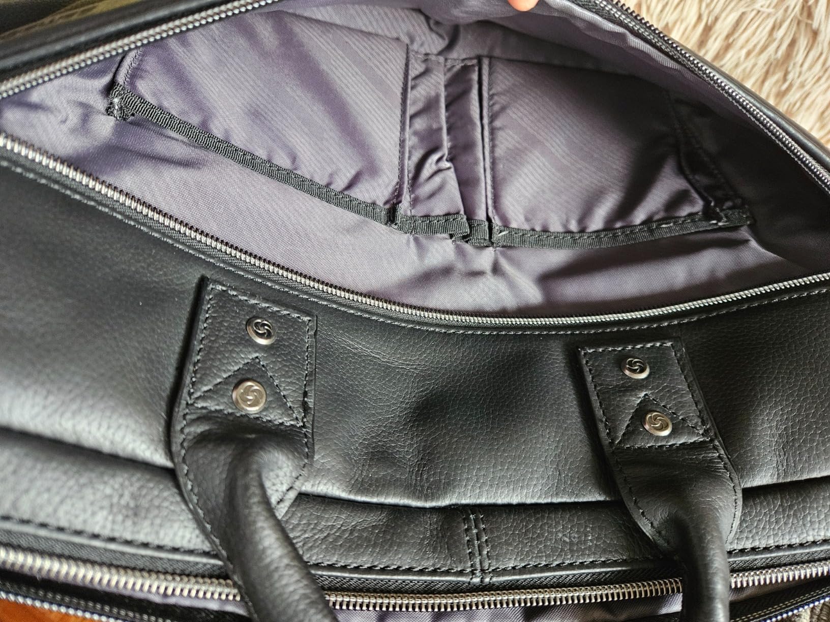 Samsonite Classic Leather Slim Brief, Black, One Size customer photo 2