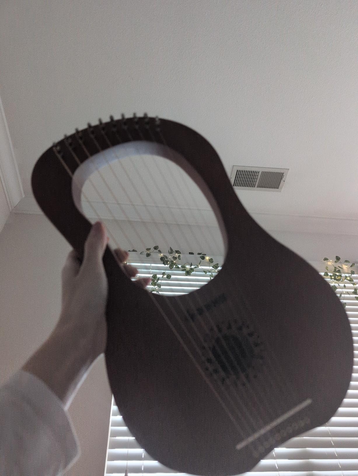 Donner Lyre Harp, 7 Metal Strings, Mahogany Body and Bone Saddle DLH-001 Lyre Harp for Beginner Kids with Tuning Wrench, Spare String Set, Black Gig Bag, Manual, Ancient Greece Style customer photo 2