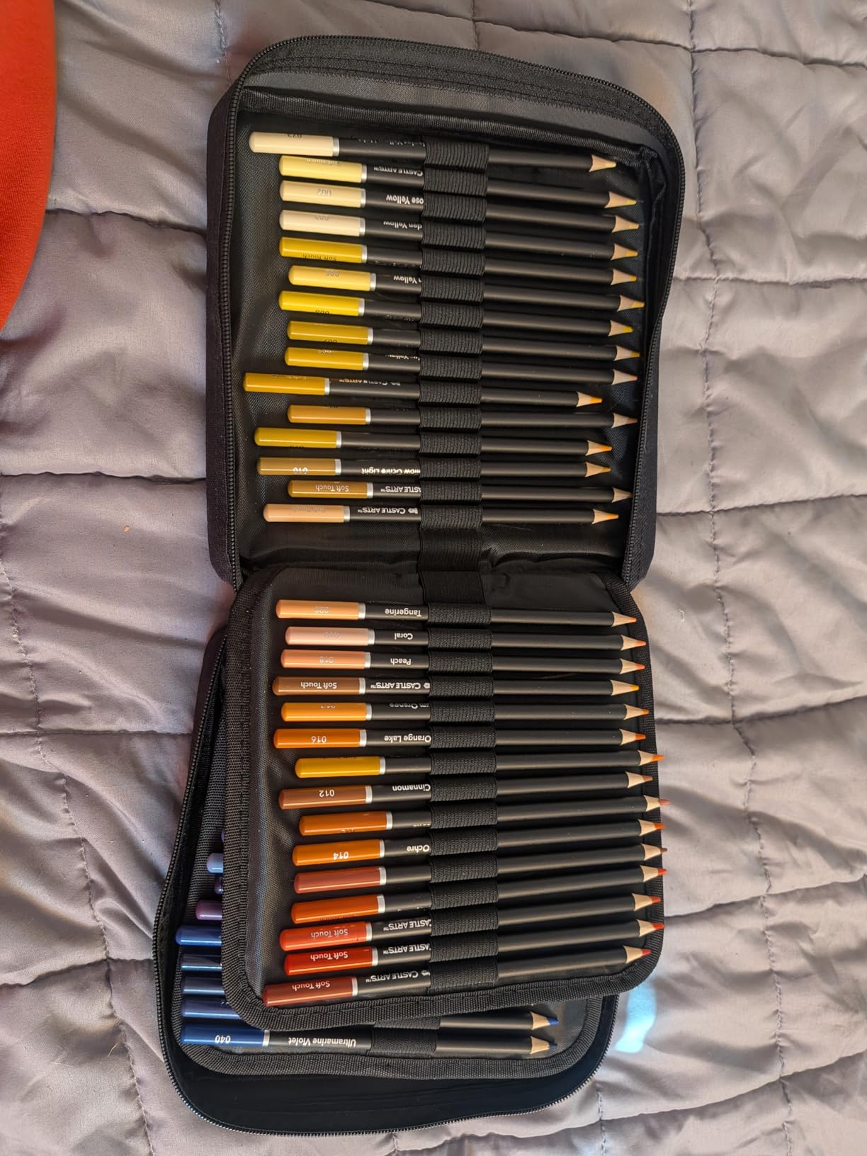 Castle Art Supplies 120 Coloring Pencils Zipper-Case Set | Premium Quality Soft Core Colored Leads for Adult Artists, Professionals and Colourists | In Neat, Strong Carry-Anywhere Zipper Pouch customer photo 1