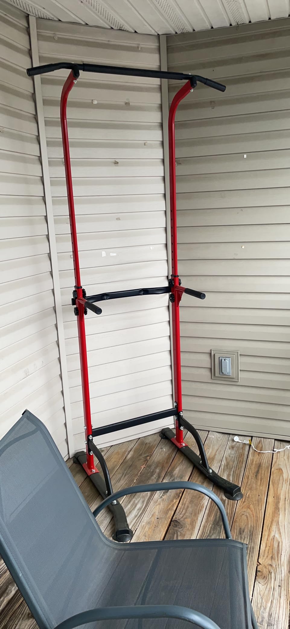 SogesPower Power Tower Dip Station Pull Up Bar for Home Gym Adjustable Height Strength Training Workout Equipment,Pull Up Bar Station customer photo 2