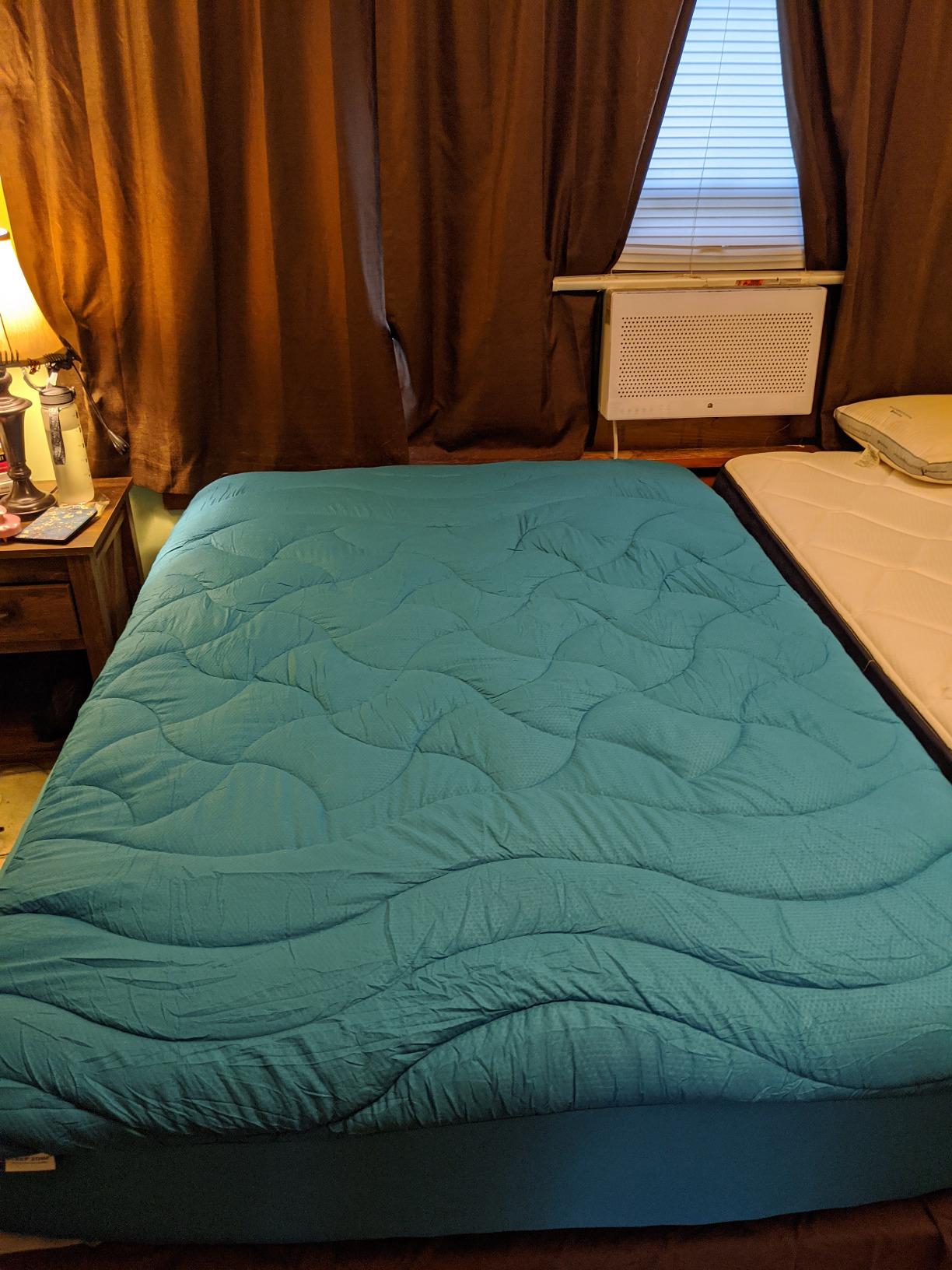 SLEEP ZONE Cooling Queen Mattress Topper, Premium Zoned Cool Mattress Pad Cover, Padded Mattress Protector Breathable Washable, Deep Pocket 8-21