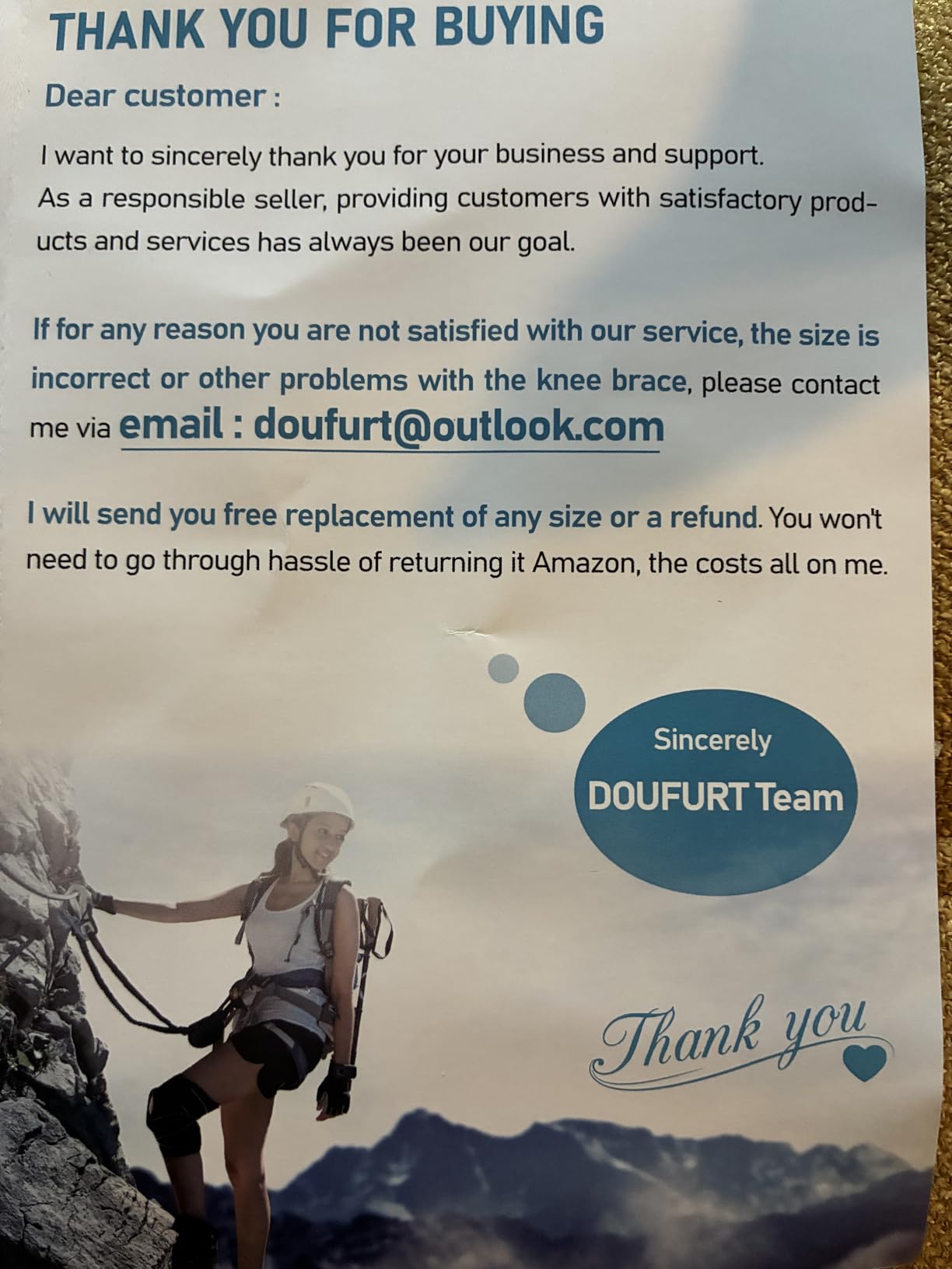 DOUFURT Knee Brace for Women & Men Meniscus Tear, Plus Size Knee Braces for Knee Pain Relief, Arthritis, Compression Knee Support Side Stabilizers customer photo 2