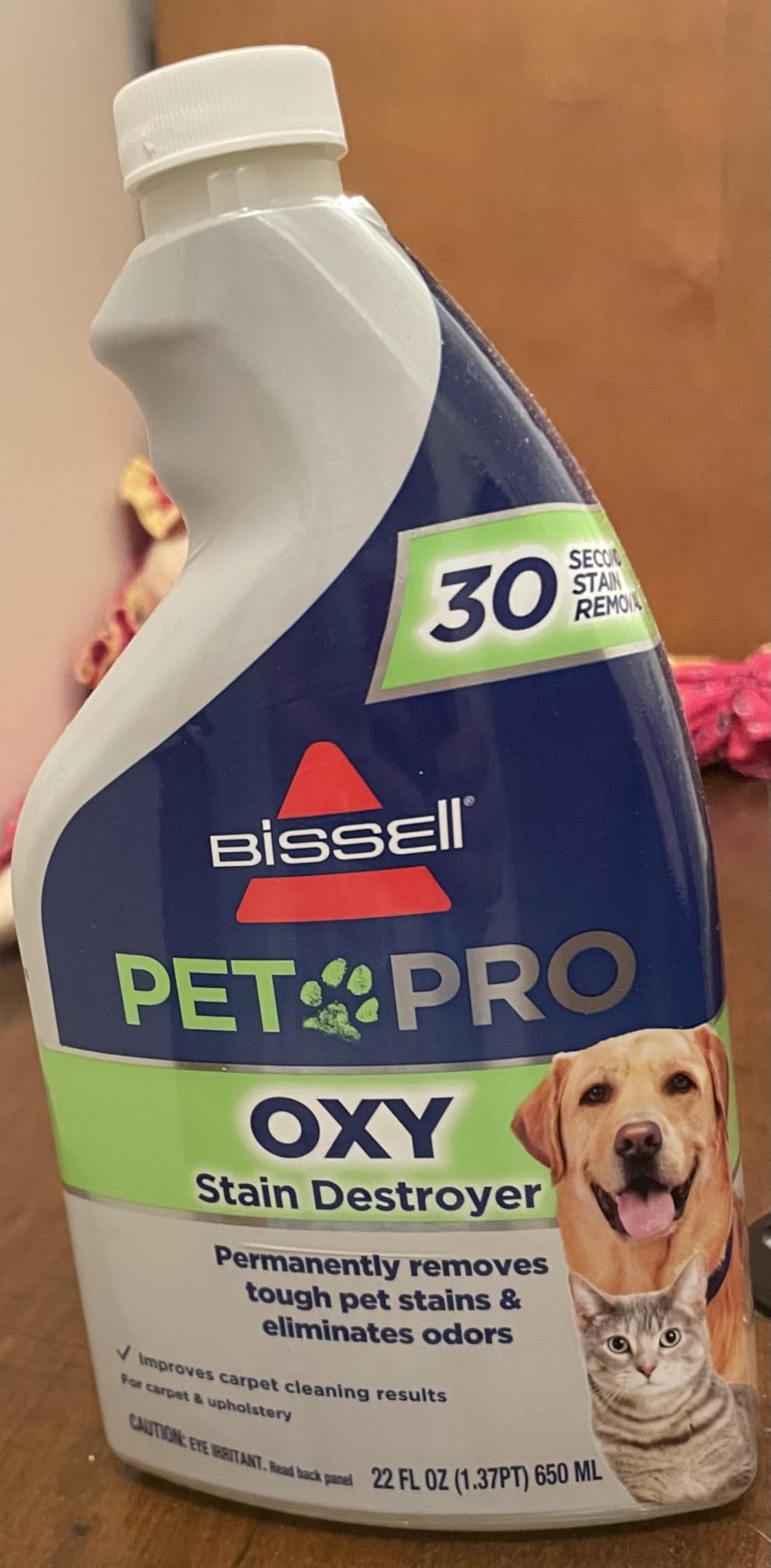 Bissell PET PRO OXY Stain Destroyer for Carpet and Upholstery, 22 oz, 2 pack, 17739 customer photo 2