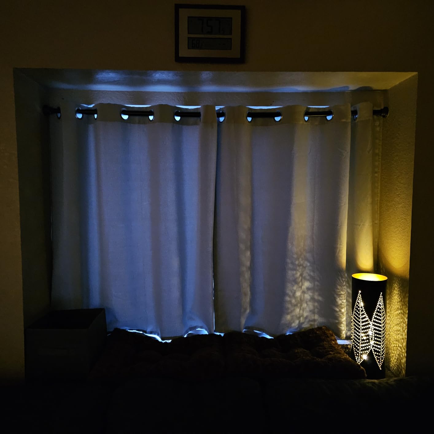 ChrisDowa Grommet Blackout Curtains for Bedroom and Living Room - 2 Panels Set Thermal Insulated Room Darkening Curtains customer photo 1