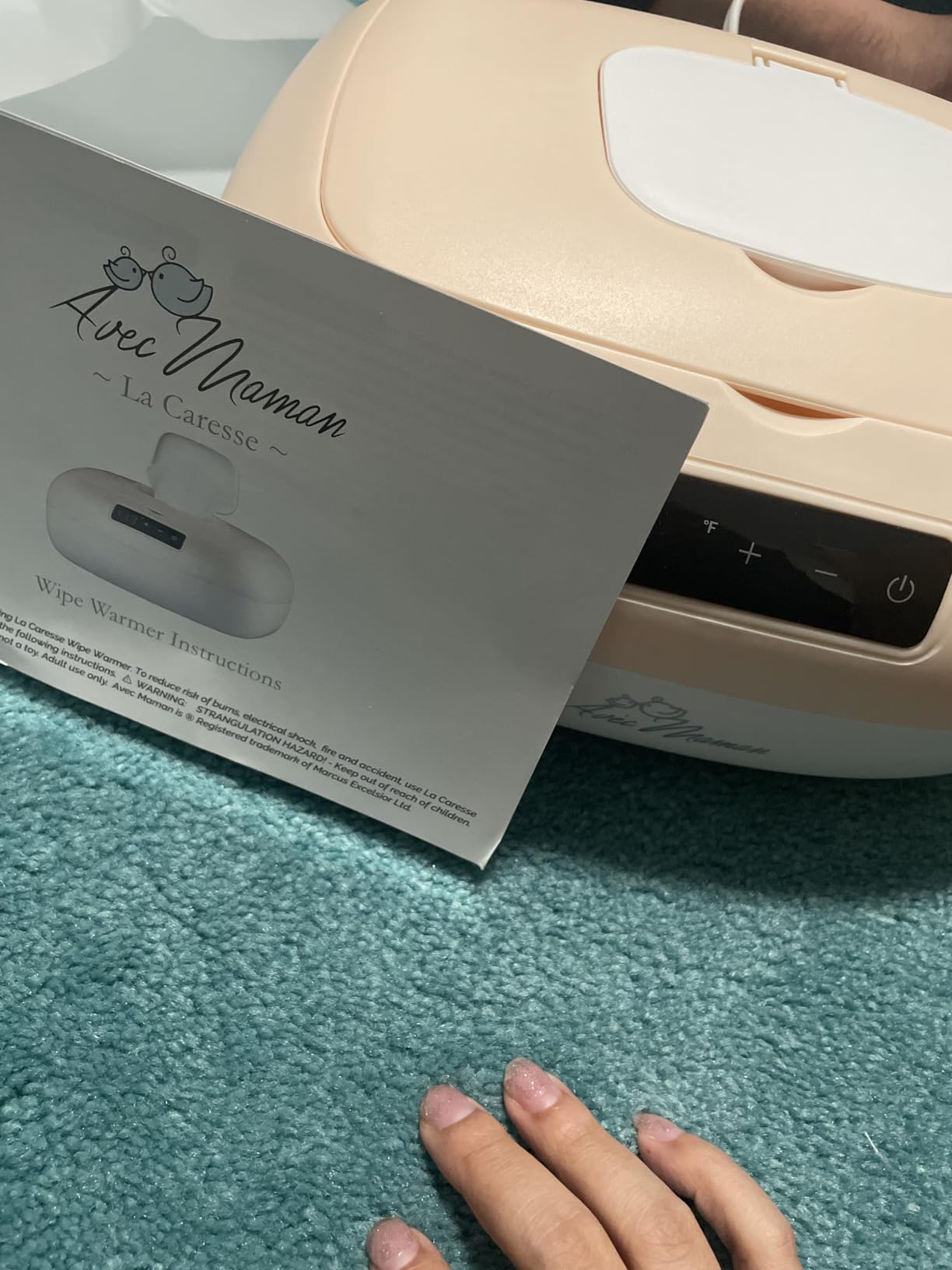 La Caresse Baby Wipe Warmer - Baby Essentials for Girls - Wet Wipe Dispenser - Adjustable Heat Settings Digital Display - Pink customer photo 2