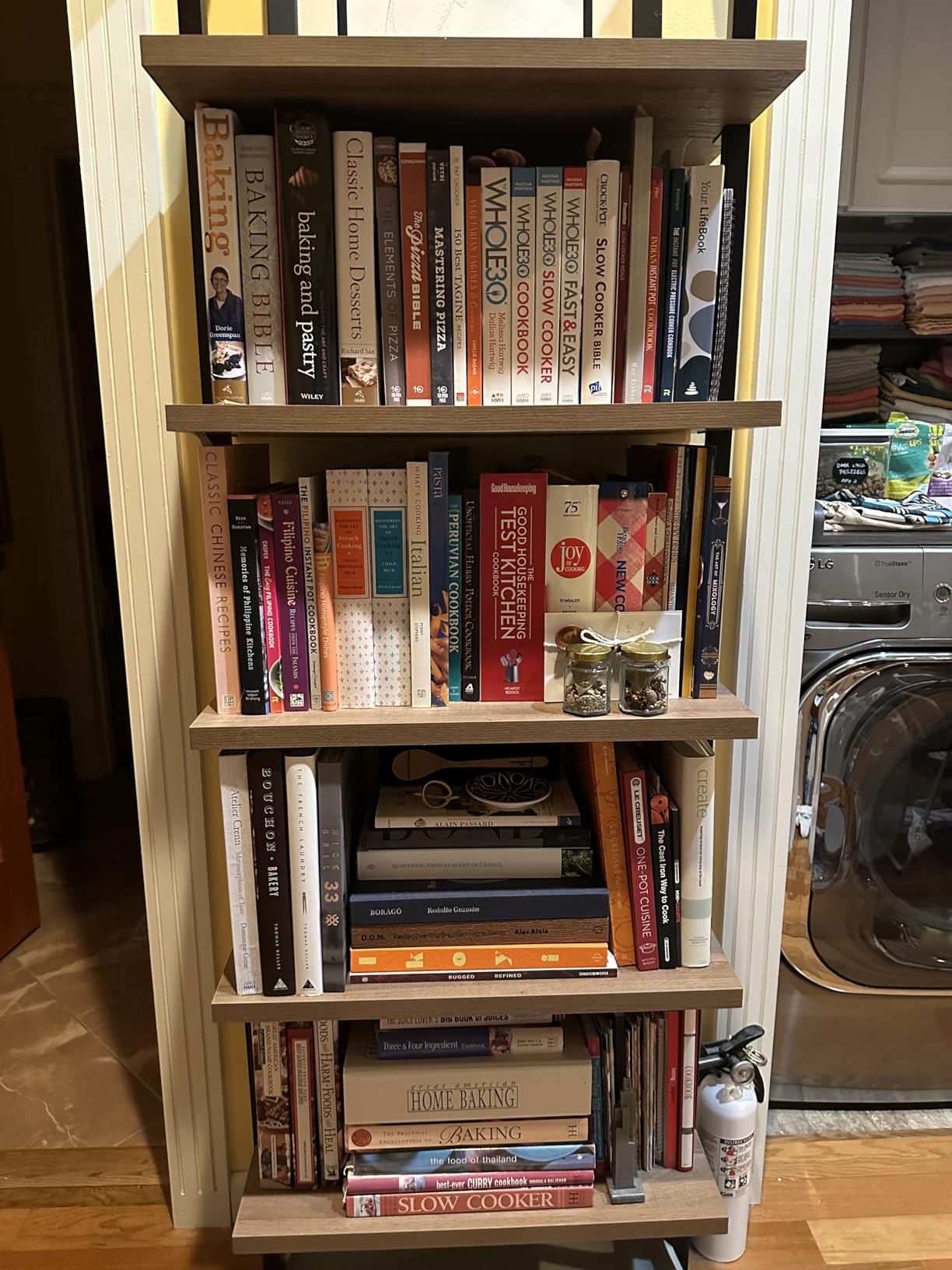 Nathan James White Ladder Bookcase with 5 Shelves customer photo 2