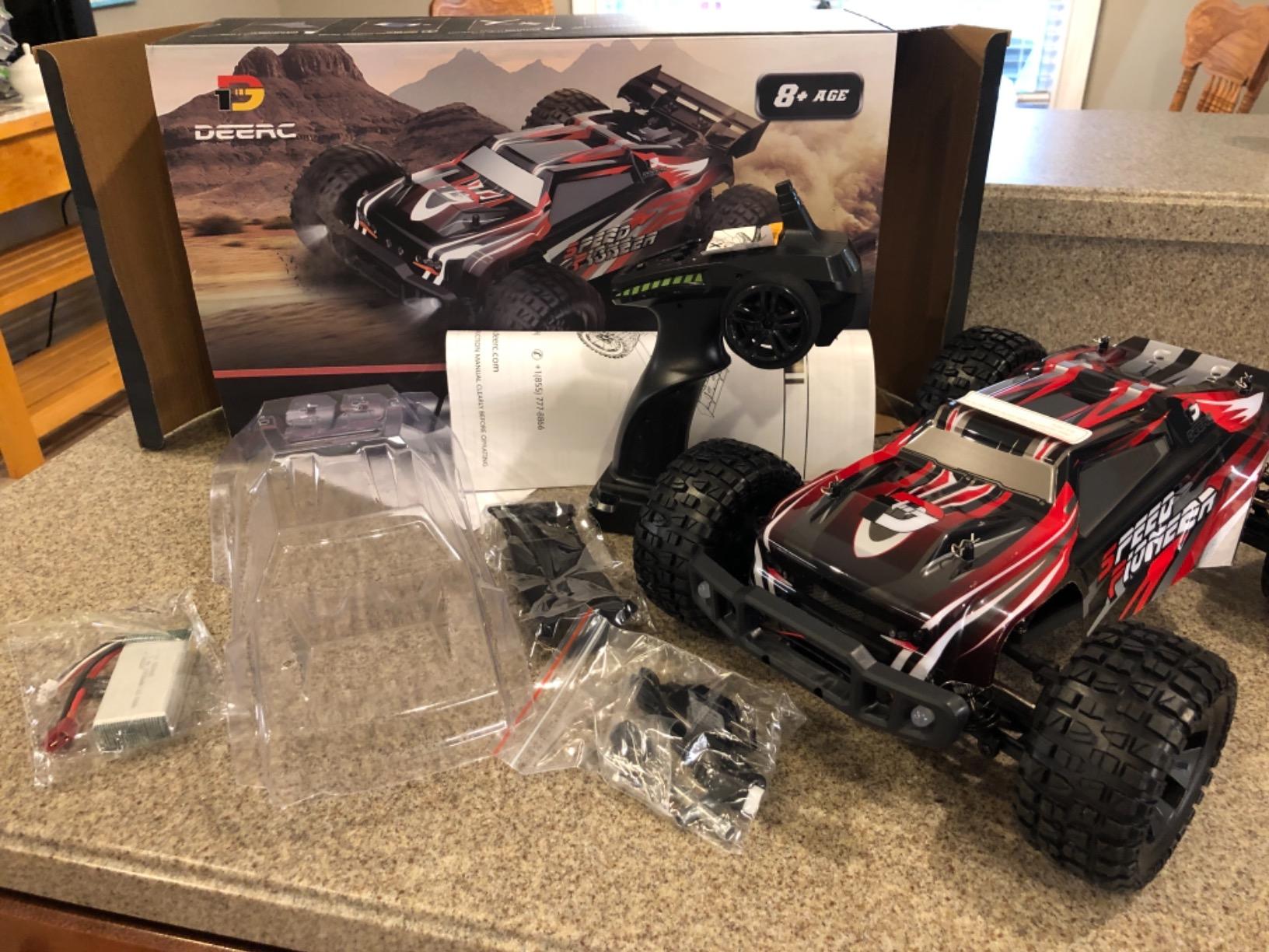 DEERC 9206E DIY Extra Shell 1:10 Scale Large RC Cars, 48+ KM/H Hobby Grade High Speed Remote Control Car, All Terrain 4WD 2.4GHz Off Road Monster RC Truck with 2 Battery customer photo 2