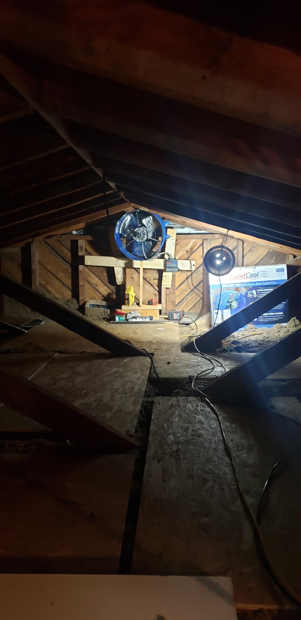 QuietCool AFG SMT PRO-2.0 Smart Attic Fan for Gable Vents - 1945 CFM - Smart App Control - Thermostat & Humidistat - 20ft Power Cord - Plug-and-play - Two Speed customer photo 1