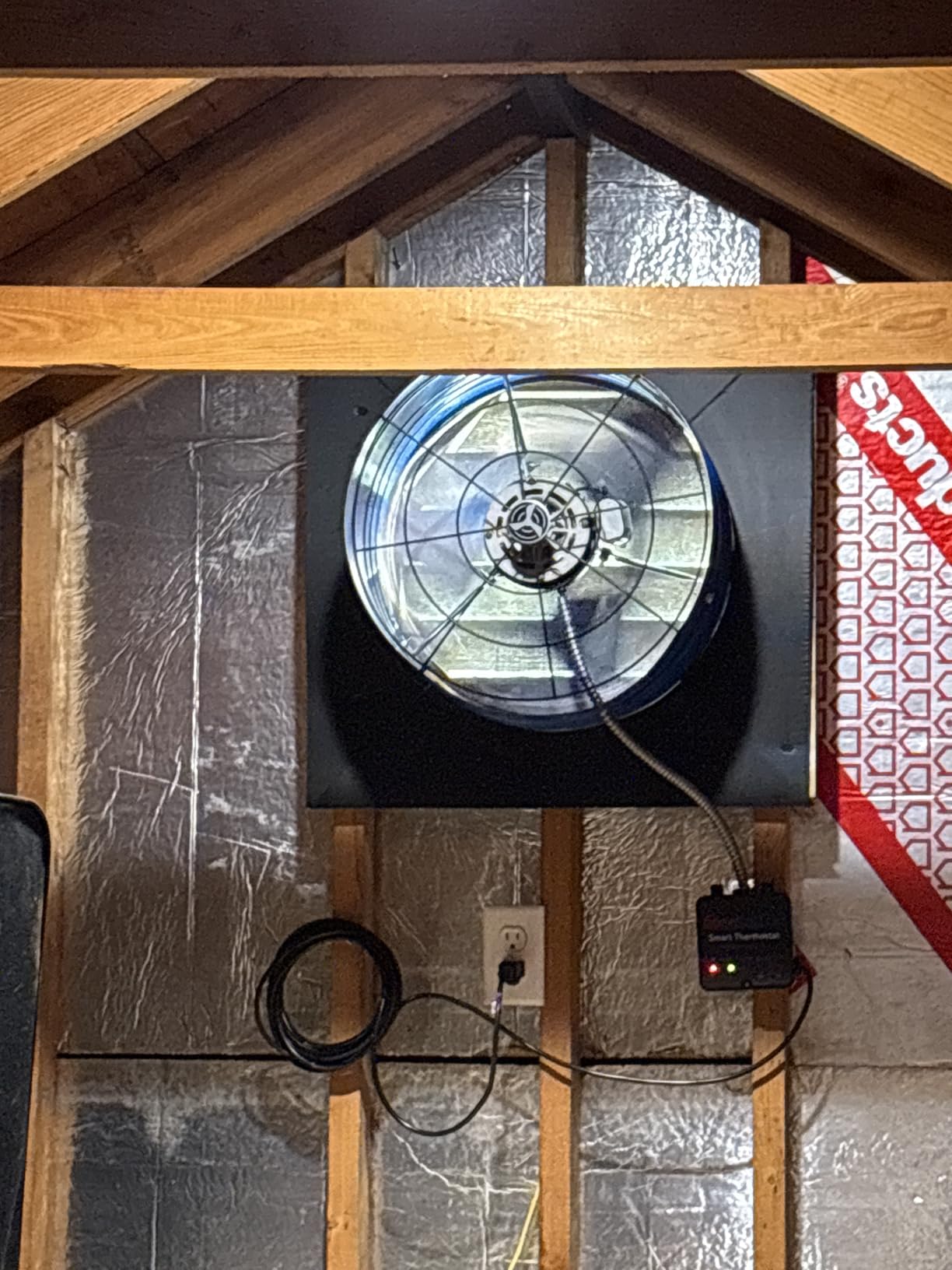 QuietCool AFG SMT PRO-2.0 Smart Attic Fan for Gable Vents - 1945 CFM - Smart App Control - Thermostat & Humidistat - 20ft Power Cord - Plug-and-play - Two Speed customer photo 2