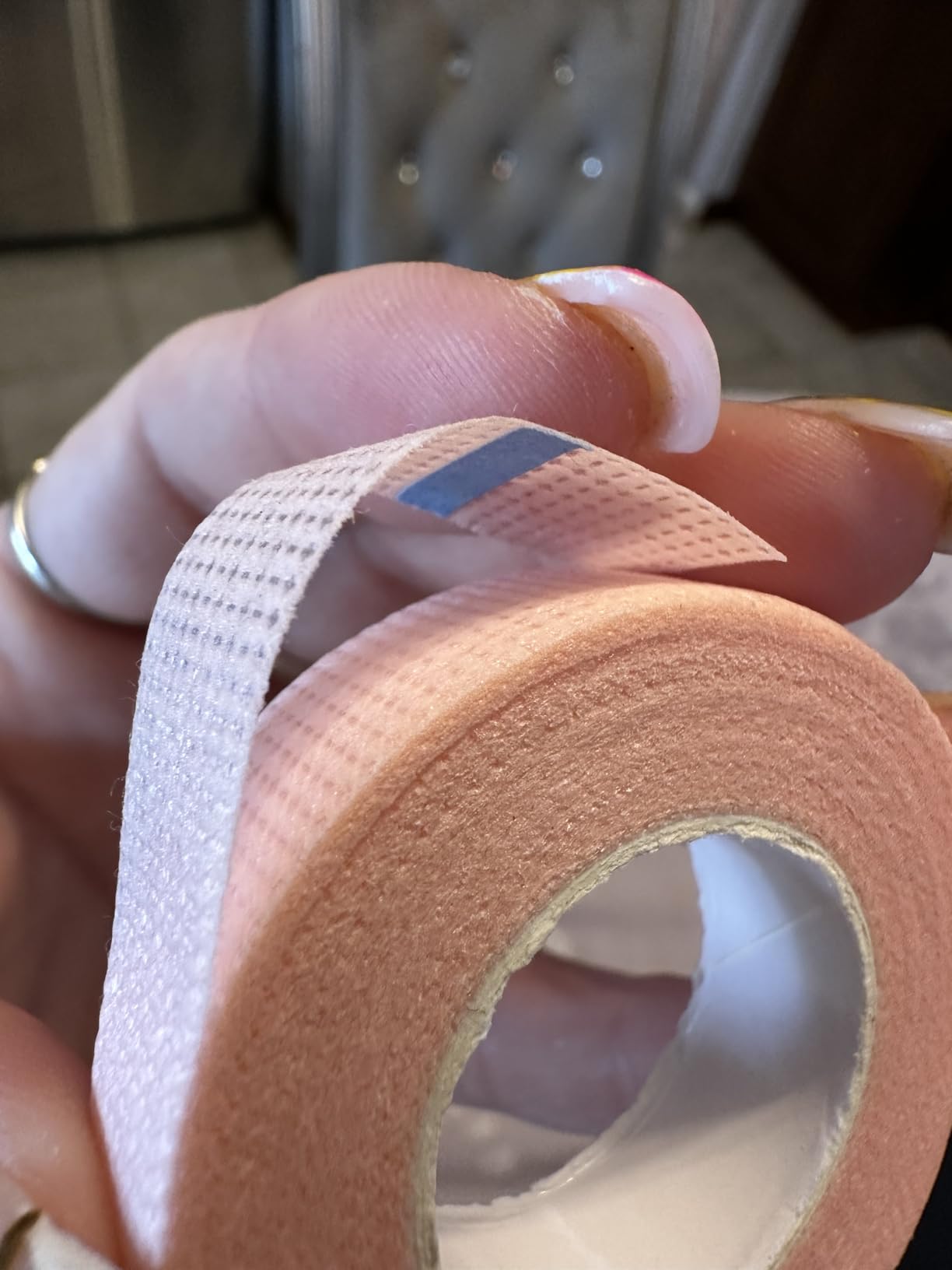 6 Rolls Eyelash Tape, Adhesive Fabric Eyelash Extension Tape, Breathable Micropore Fabric Tape for Eyelash Extension Supplies, 9 m/10 Yard Each Roll (Pink) customer photo 1