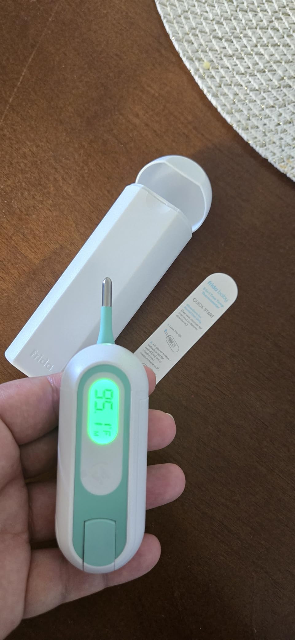 Frida Baby 3-in-1 Rectal, Underarm & Oral Thermometer for Kids, Digital Baby Thermometer for Infants, Toddlers, & Kids, Quick & Accurate Temperature Check, Includes Carrying Case for Storage customer photo 1