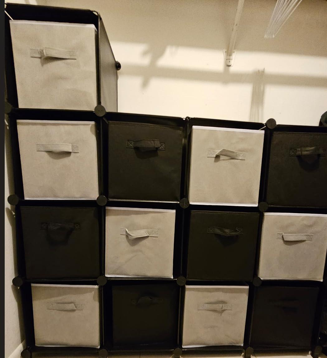 HOMIDEC Closet Organizers and Storage, 9 Cube Storage Organizer, Portable Closet Organizer Cubes Shelves for Clothes, Bedroom, Kids Room, Bathroom, Wardrobe, Garment Racks, Black customer photo 1