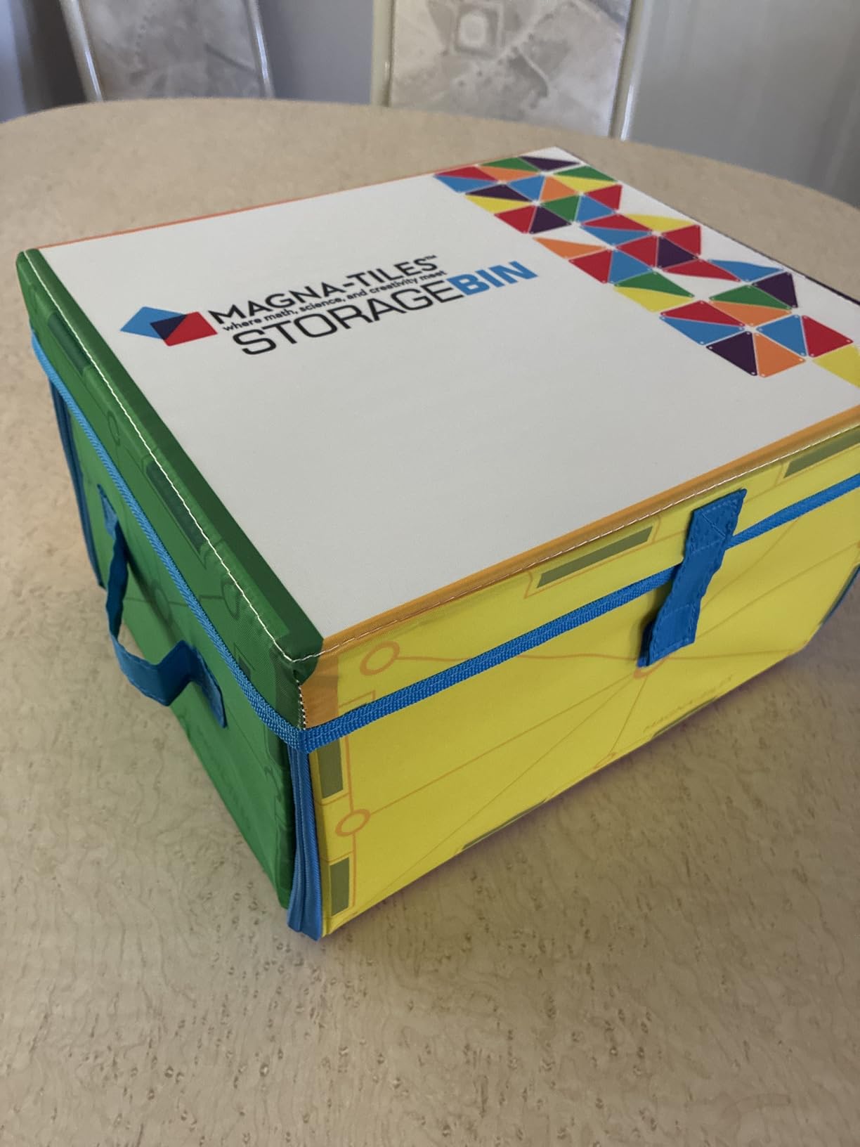 MAGNA-TILES Storage Bin & Interactive Play-Mat, The Original Magnetic Building Brand customer photo 1