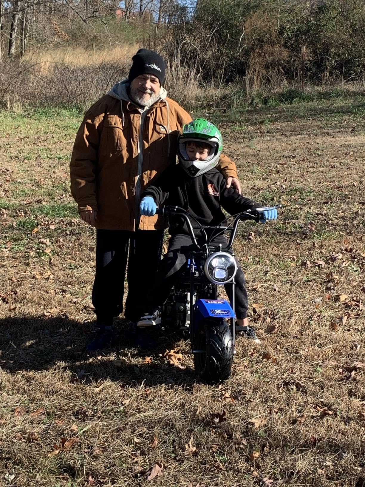 XtremepowerUS Mini Bike 4-Stroke Gas Prowered Off Road Trail Bike Dirt Mini Motorcycle Ride on 99cc 3.5HP Blue (Red) customer photo 1