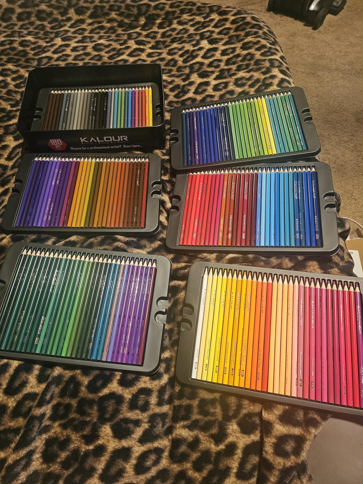 KALOUR 180 Colored Pencil Set for Adults Artists - Rich Pigment Soft Core -12 Metallic Pencil - Ideal for Coloring Drawing Sketching Shading Blending - Vibrant Color (Tin Case) customer photo 1