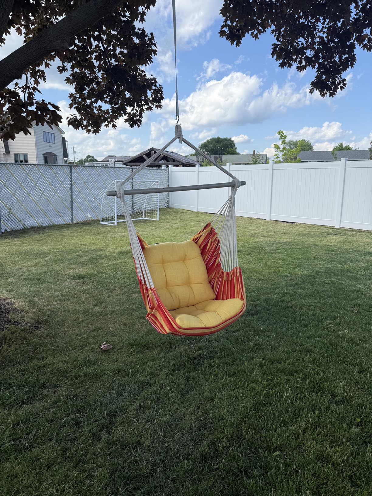 ADVOKAIR Hammock Chair Swing, Heavy-Duty Hanging Rope Swing Seat Supports 500 Lbs, Ideal for Outdoor Patio, Backyard, Porch, Deck & Indoor Bedroom Use customer photo 2