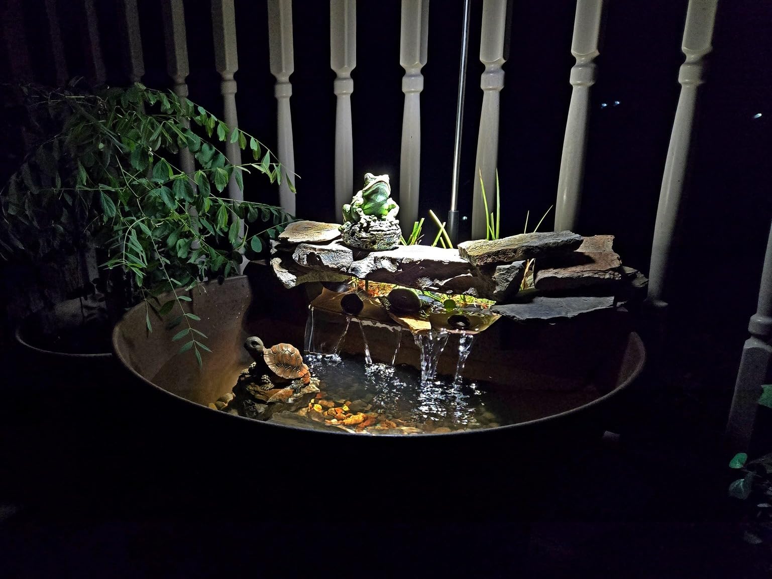 Aquascape Pond and Waterfall Kit AquaGarden Container Water Garden, Steel Gray customer photo 1