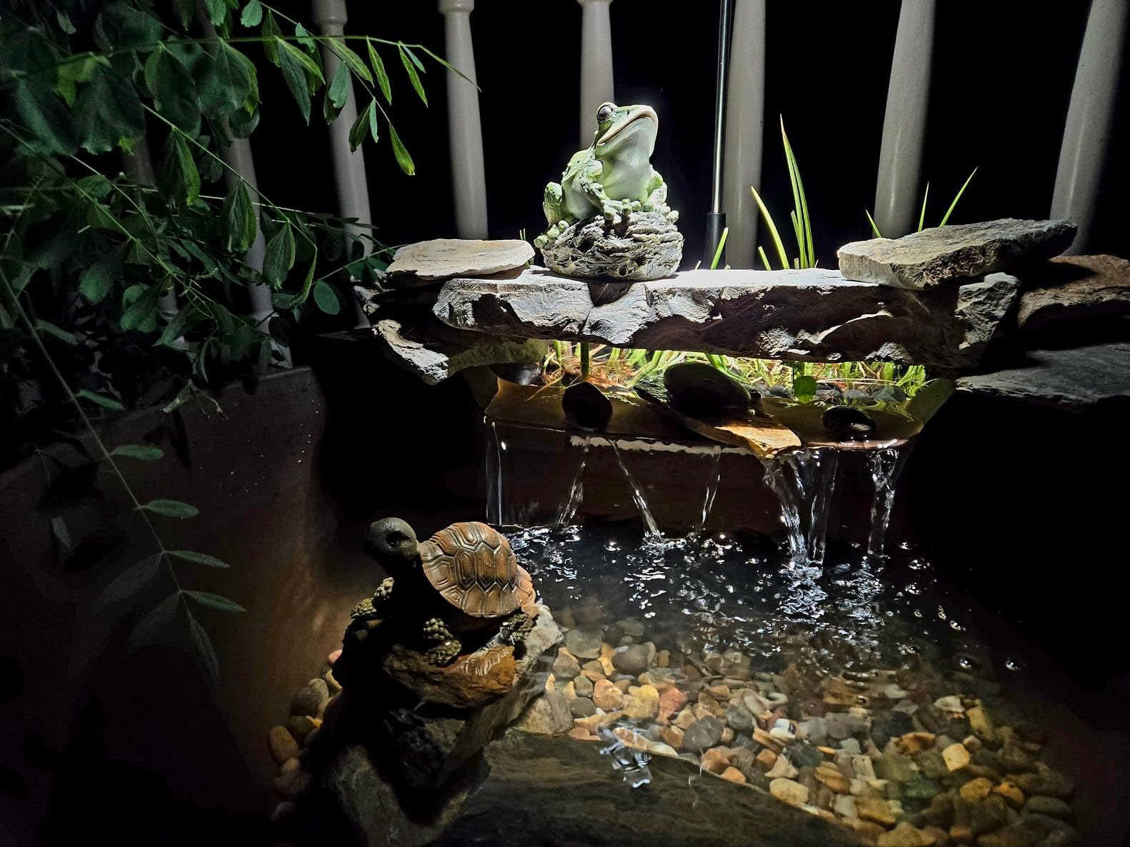 Aquascape Pond and Waterfall Kit AquaGarden Container Water Garden, Steel Gray customer photo 2