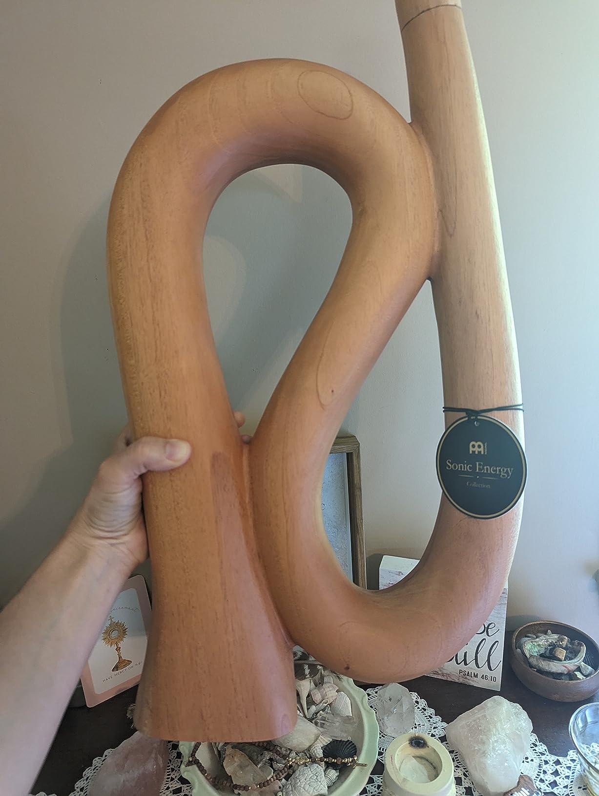 S-shaped Professional Didgeridoo for Meditation, Sound Healing Therapy, Yoga and Circular Breathing - NOT MADE IN CHINA - Mahogany Wood, 2-YEAR WARRANTY customer photo 1