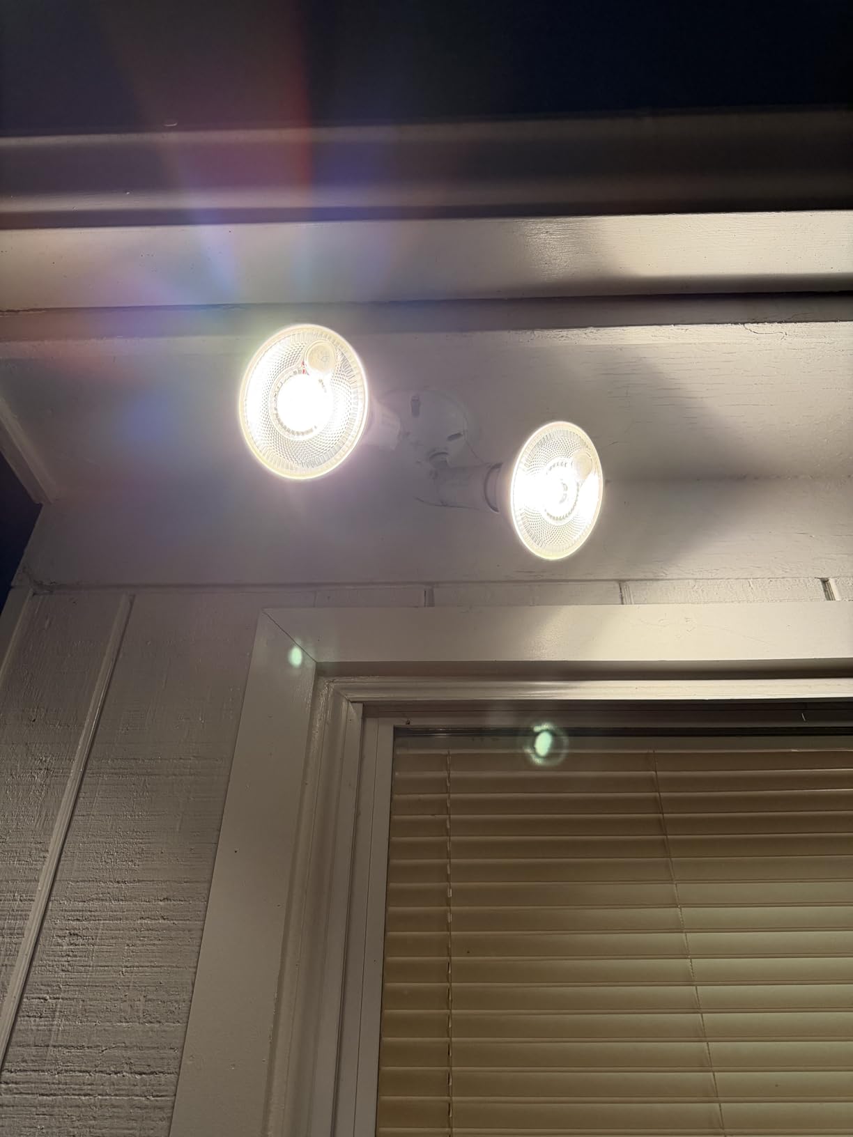 GE LED+ Motion Sensor LED Light Bulbs, 15W, PAR38 Outdoor Security Floodlight, Warm White (2 Pack) customer photo 1