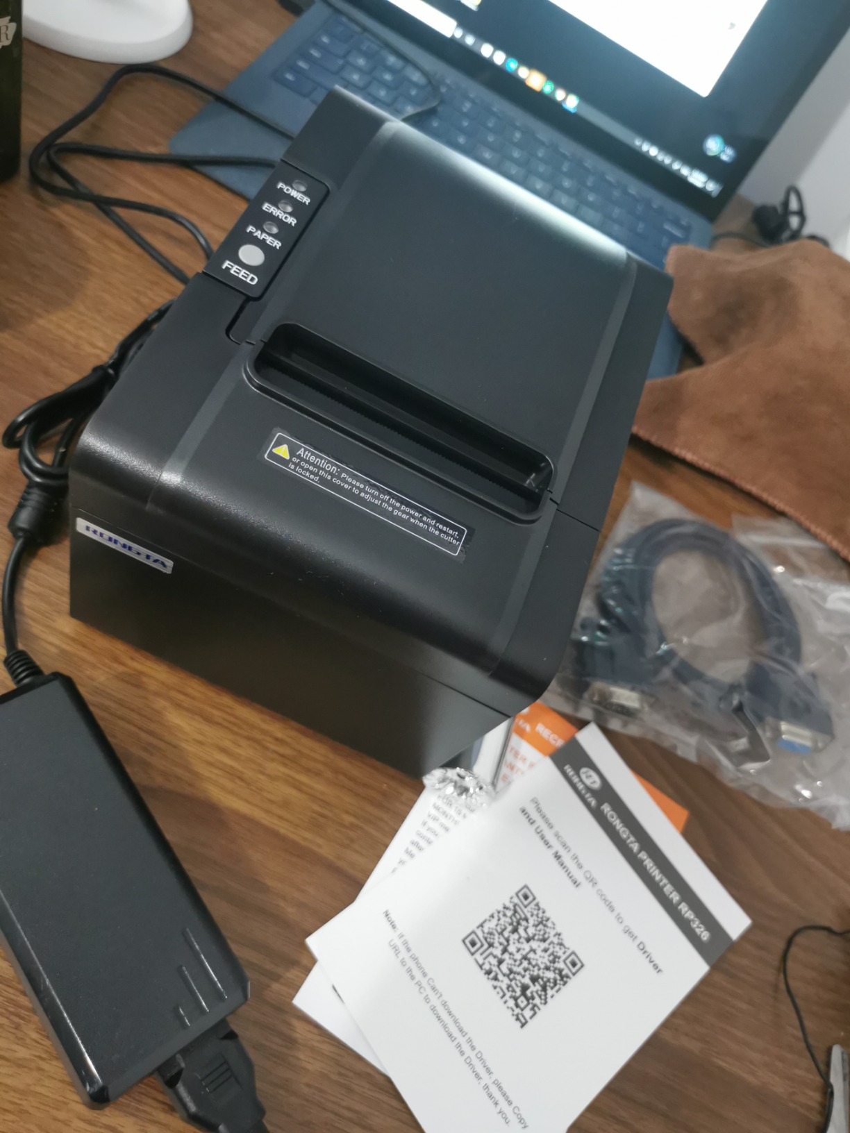 Rongta POS Printer, 80mm USB Thermal Receipt Printer, Restaurant Kitchen Printer with Auto Cutter Support Cash Drawer, USB Serial Ethernet Interface for Windows/Mac/Linux, Do Not Square (RP326) customer photo 2