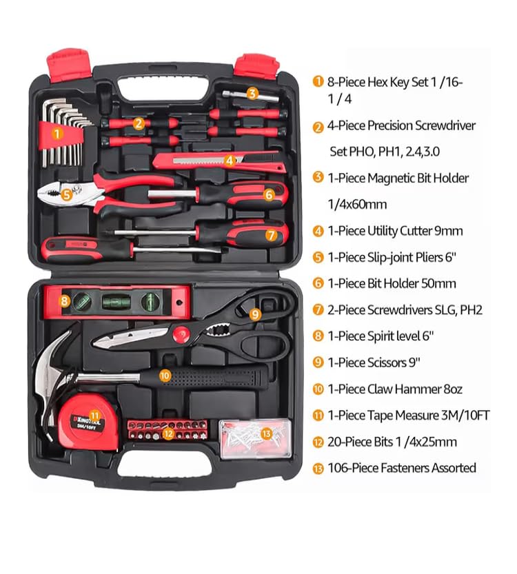 KingTool 325 Piece Home Repair Tool Kit, General Home/Auto Repair Tool Set, Toolbox Storage Case with Drawer, General Household Tool Kit customer photo 2