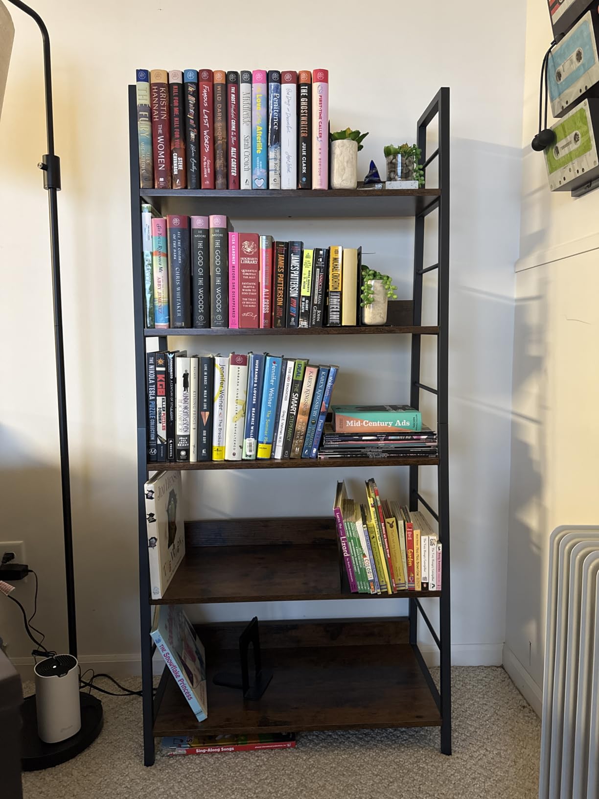 IRONCK Industrial Bookshelves and Bookcases, Ladder Shelf 5 Tiers with Metal Frame for Living Room, Home Office, Rustics Brown customer photo 2