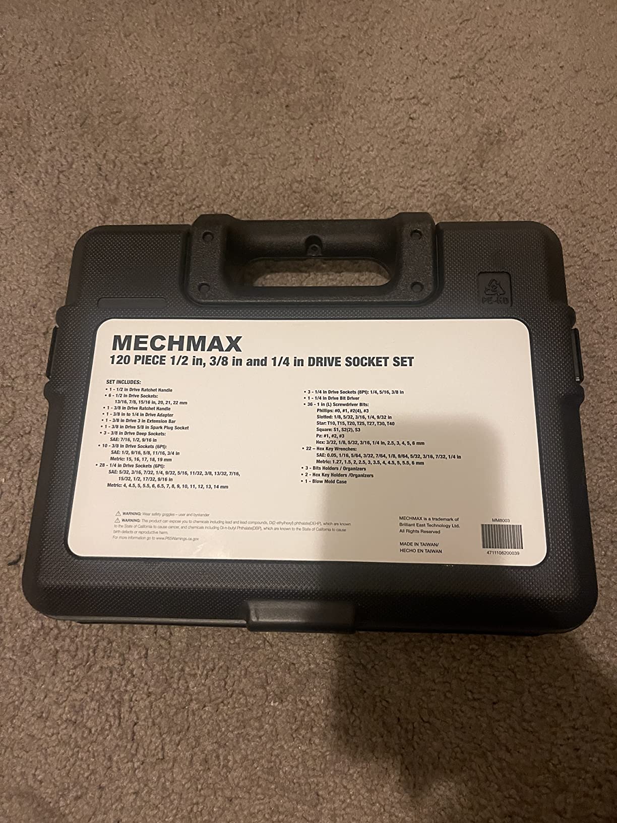 MECHMAX 121 Piece Mechanic Tool Set, 1/4 & 3/8 Inch Drive Metric & Standard Socket Wrench Kit, for General, Home, Car, Mechanics, Automotive Repair Tool Kit customer photo 2
