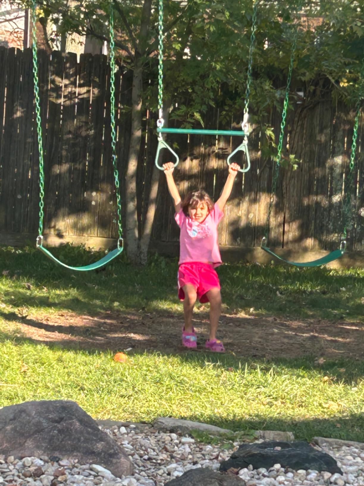Backyard Discovery Big Brutus Galvanized Steel Swing Set Kit with Classic A-Frame, Two Belt Swings, One Trapeze Bar, Heavy-Duty Powder-Coated Steel customer photo 1