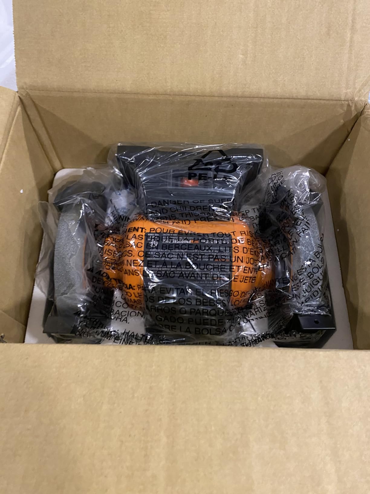 WEN BG4260 2.1-Amp 6-Inch Single Speed Bench Grinder, Orange,black customer photo 2