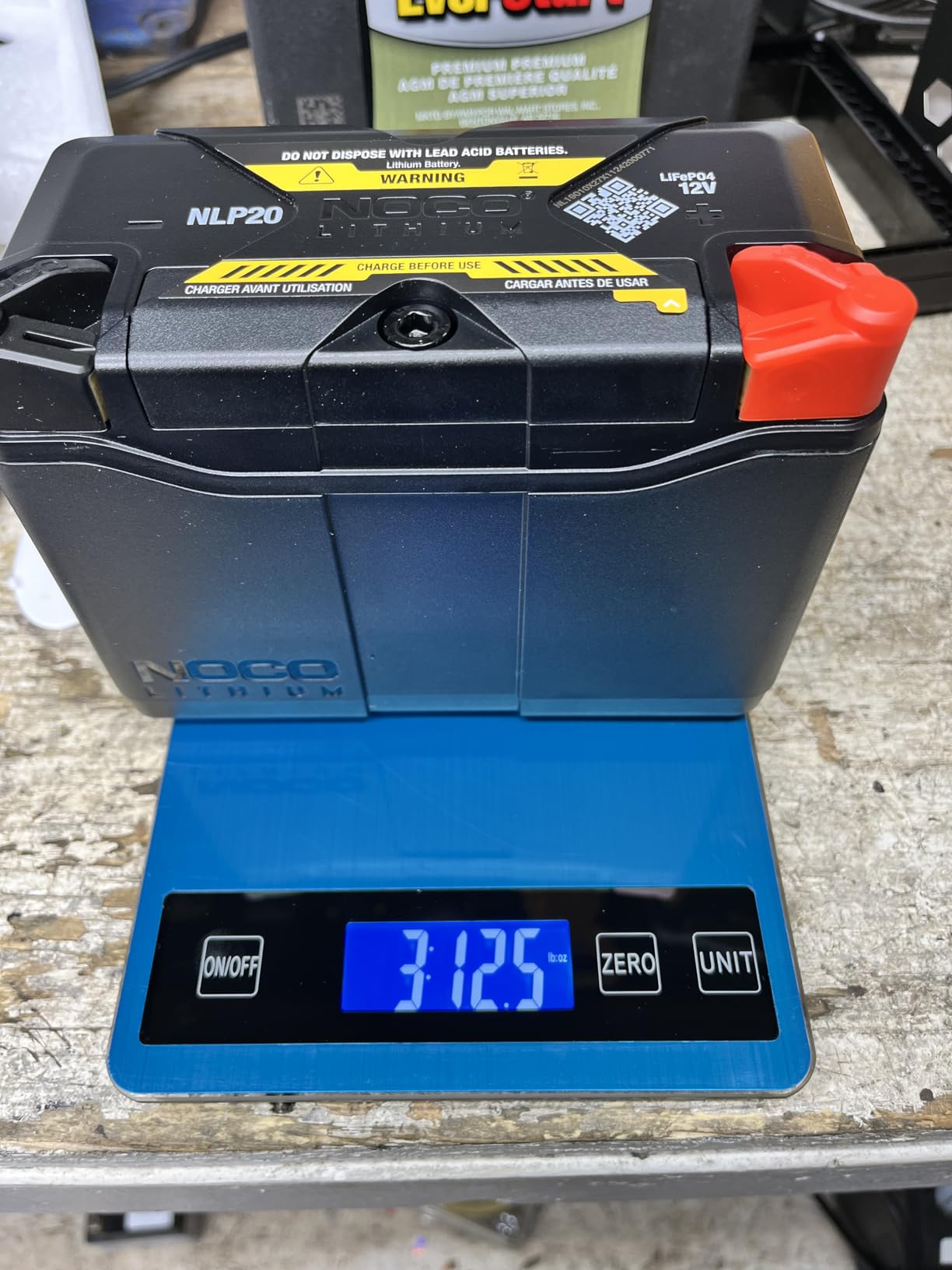 NOCO Lithium NLP20: Ultra-Light 12V Lithium Powersport Battery - Group 20 - 7Ah - 600A Start Power - Intelligent BMS - UL Certified customer photo 2
